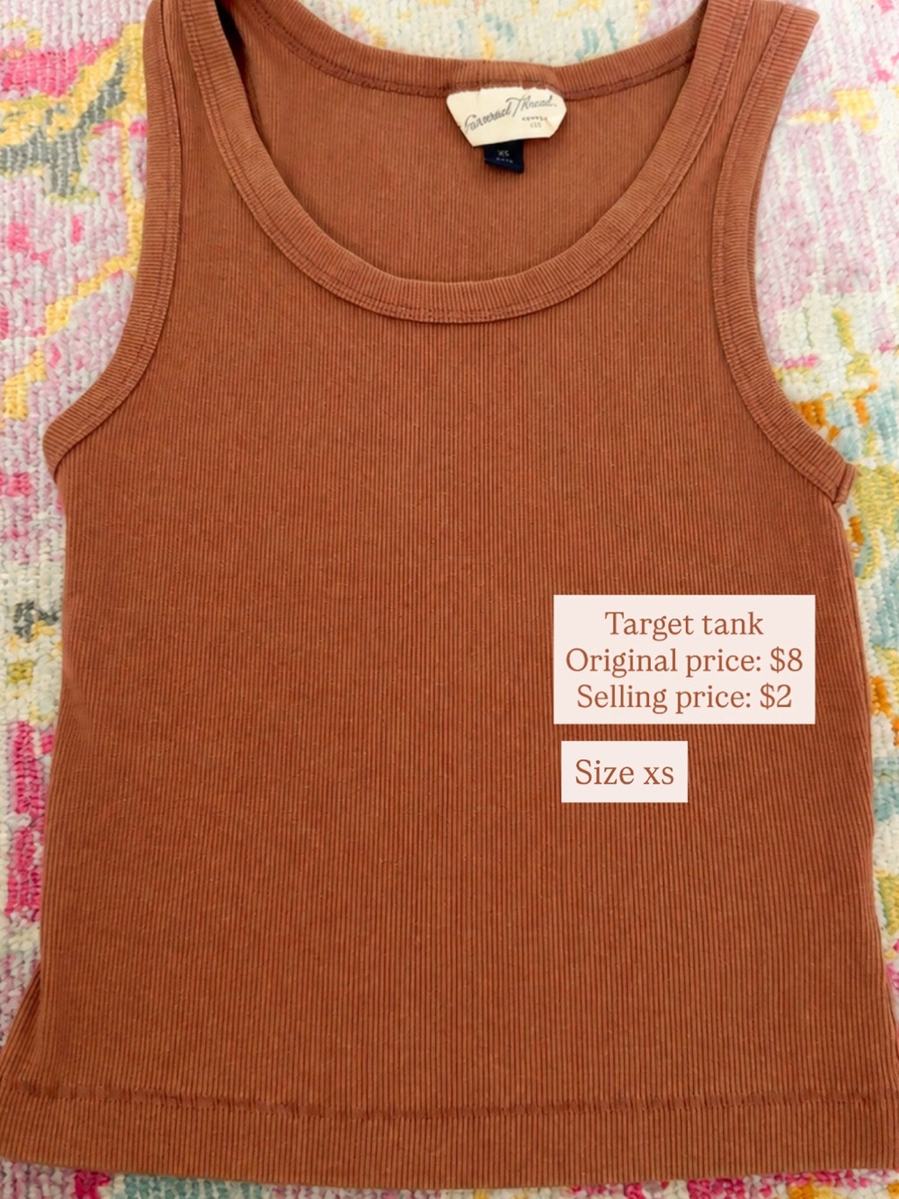 Target Rust Ribbed Tank Top